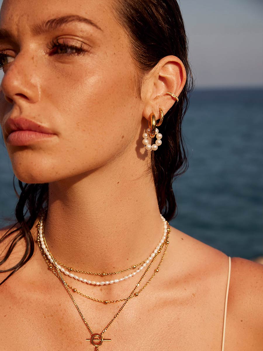 Pendientes Aro con Perlas