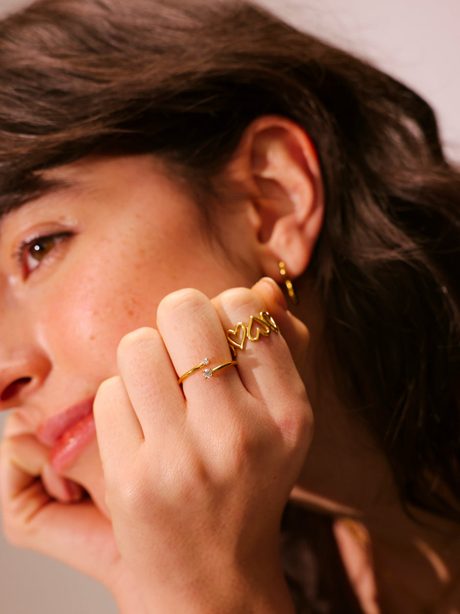 Anillo Símbolo Infinito y Corazón