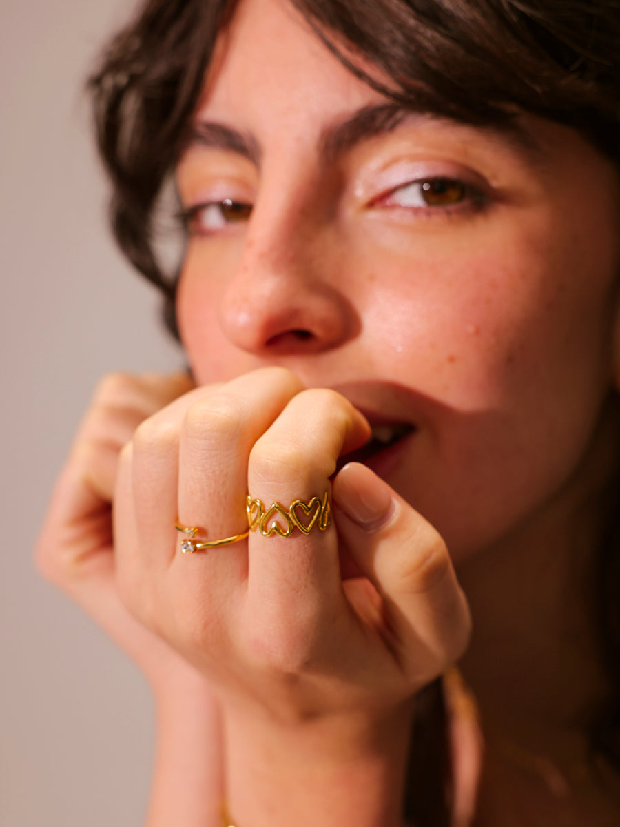 Anillo Símbolo Infinito y Corazón