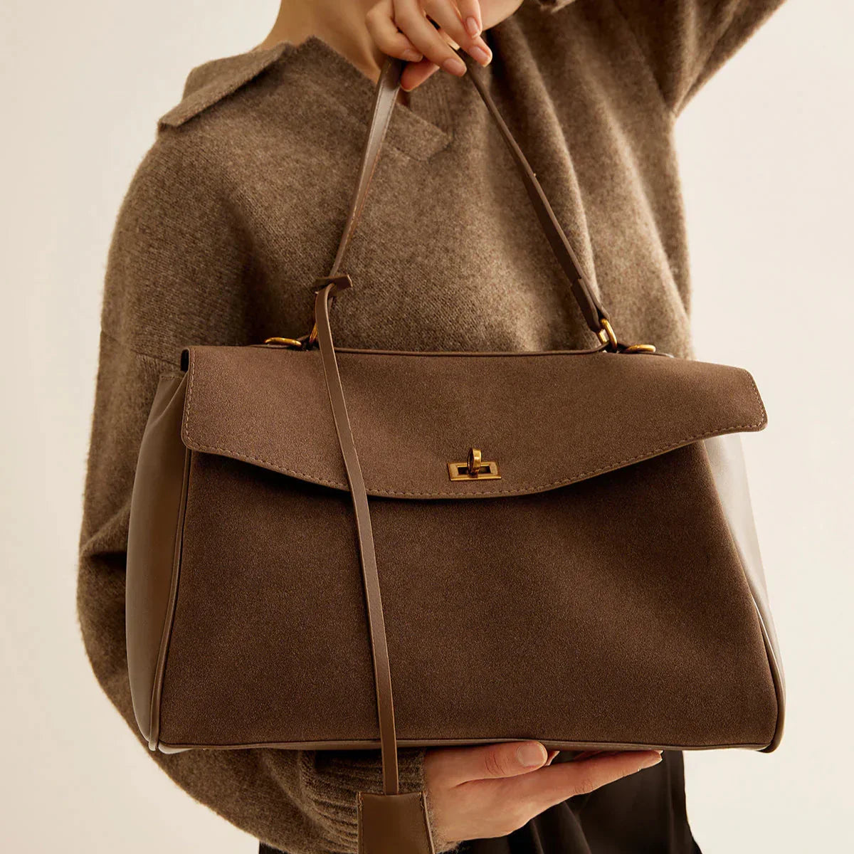 Clara | Bolso Premium Ante y Piel Vegana Mujer