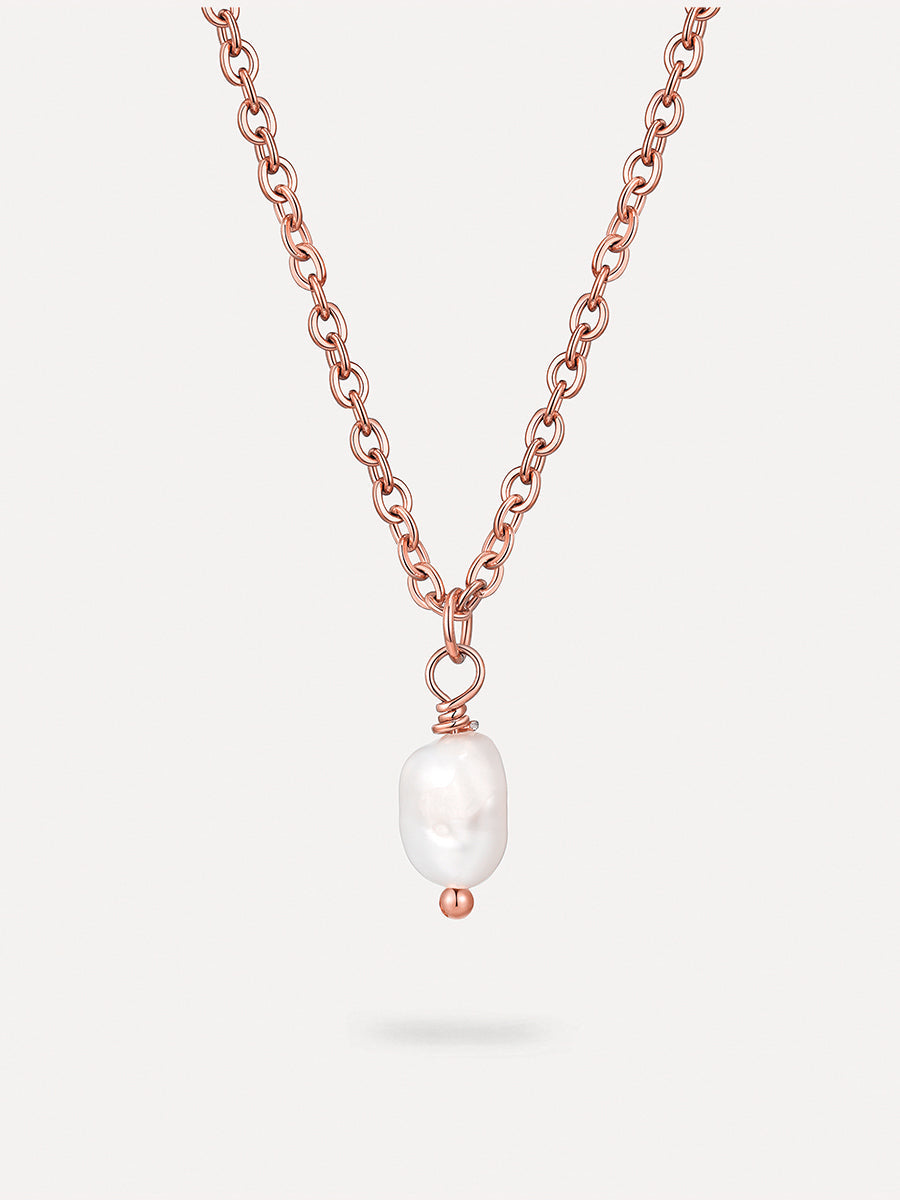 Collar Fino con Perla Colgante