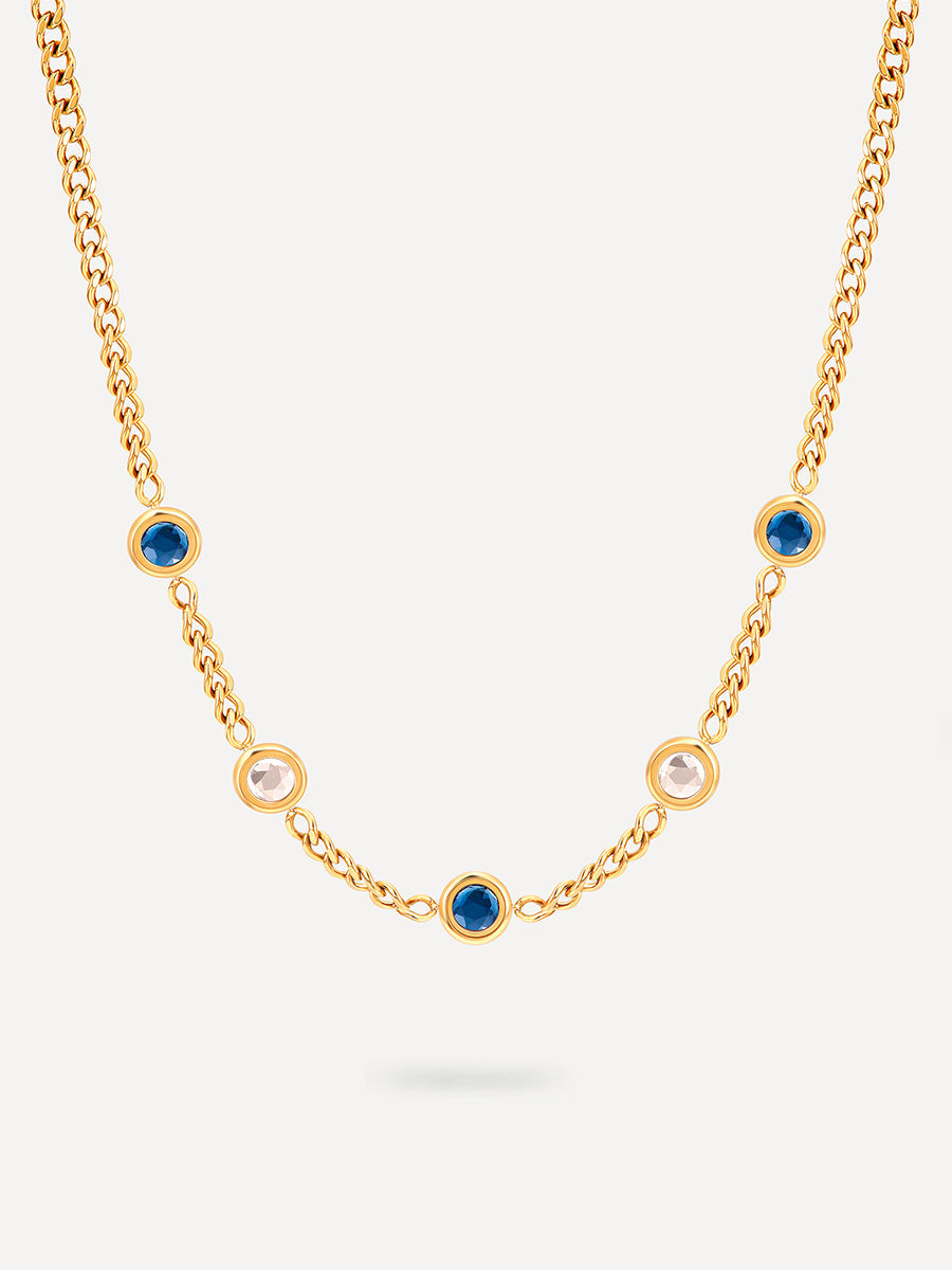 Collar Doble Cadena Combinada