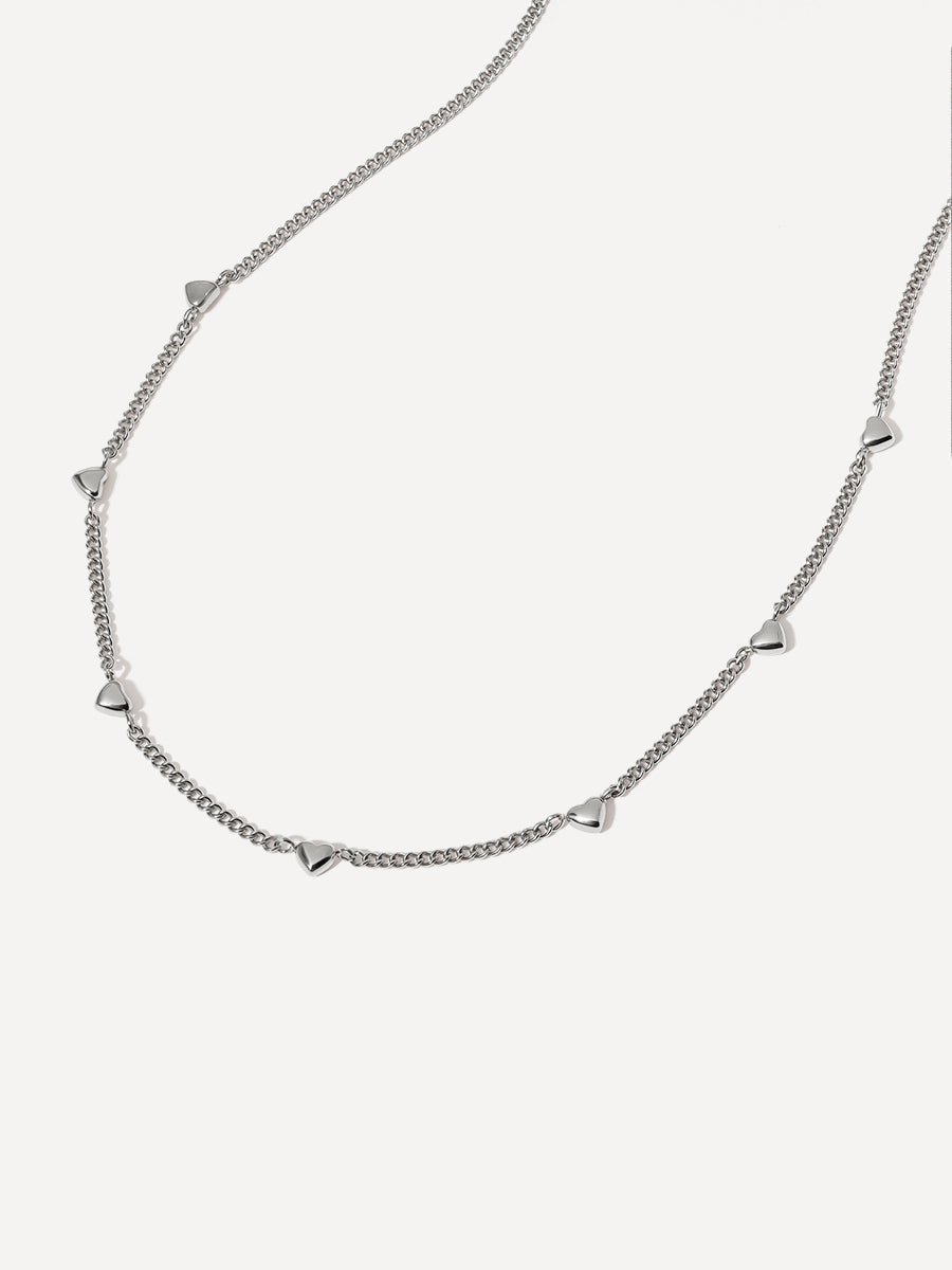 Collar Colgante Doble Corazón