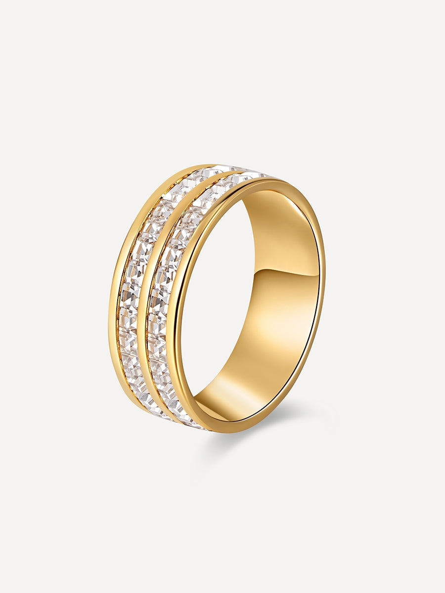 Anillo Doble Fila de Circonitas