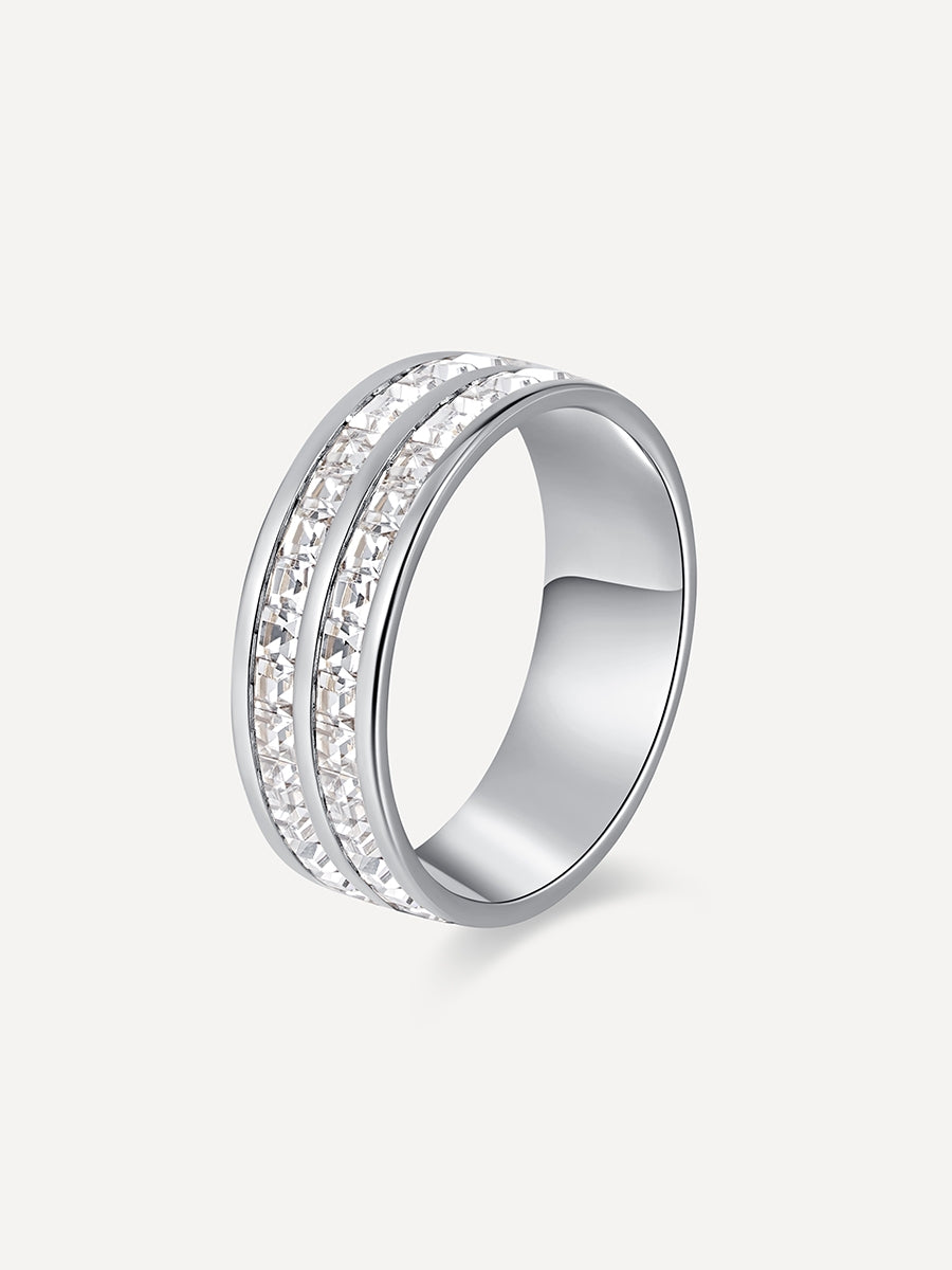 Anillo Doble Fila de Circonitas