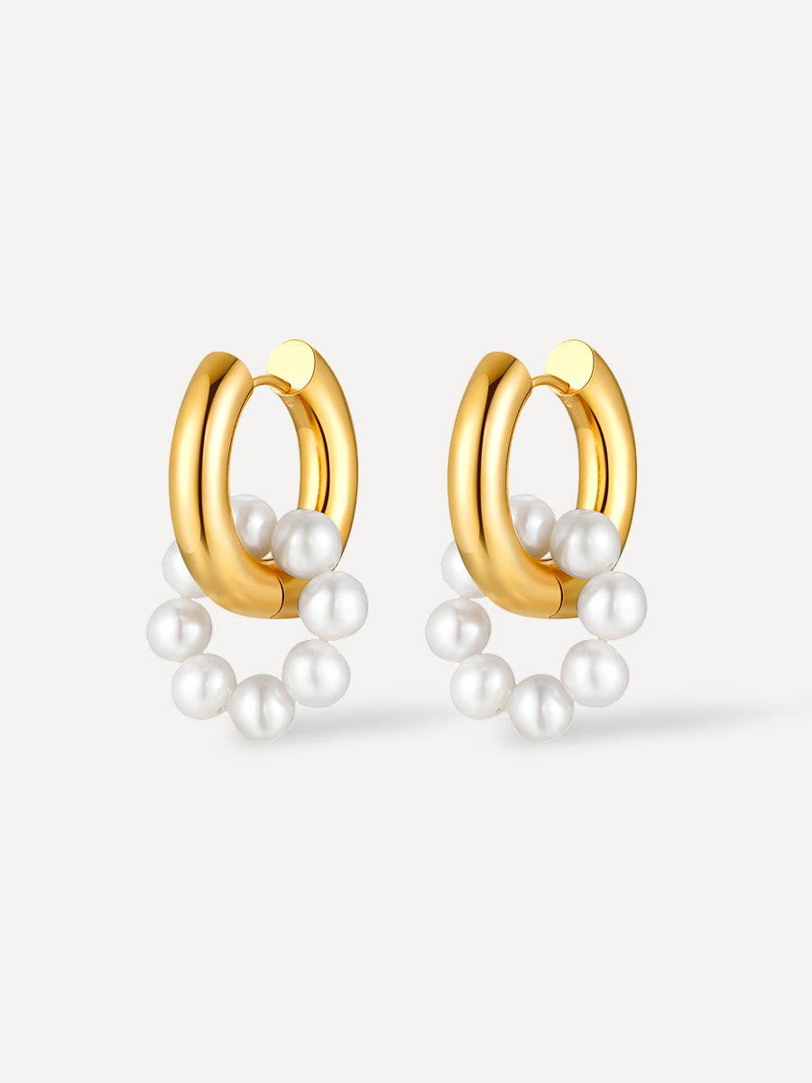 Pendientes Aro con Perlas