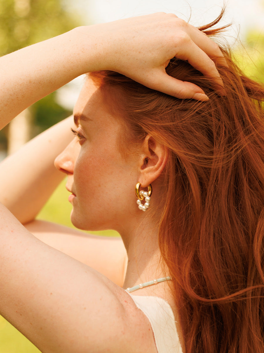 Pendientes Aro con Perlas