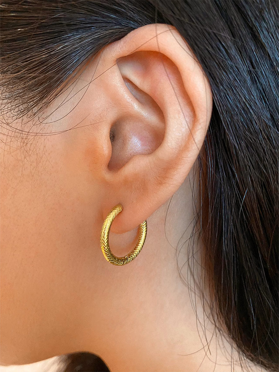 Pendientes Efecto Piel de Serpiente