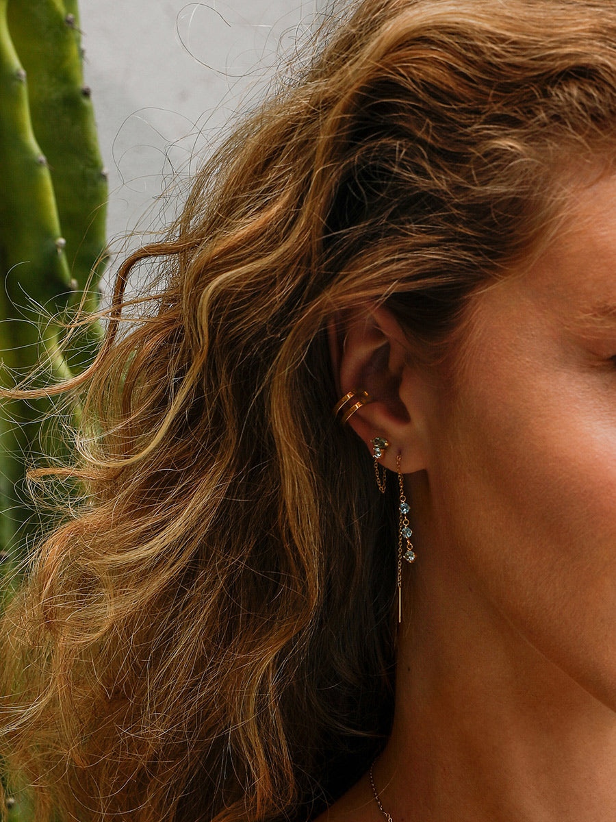 Pendientes Doble Aro Luna