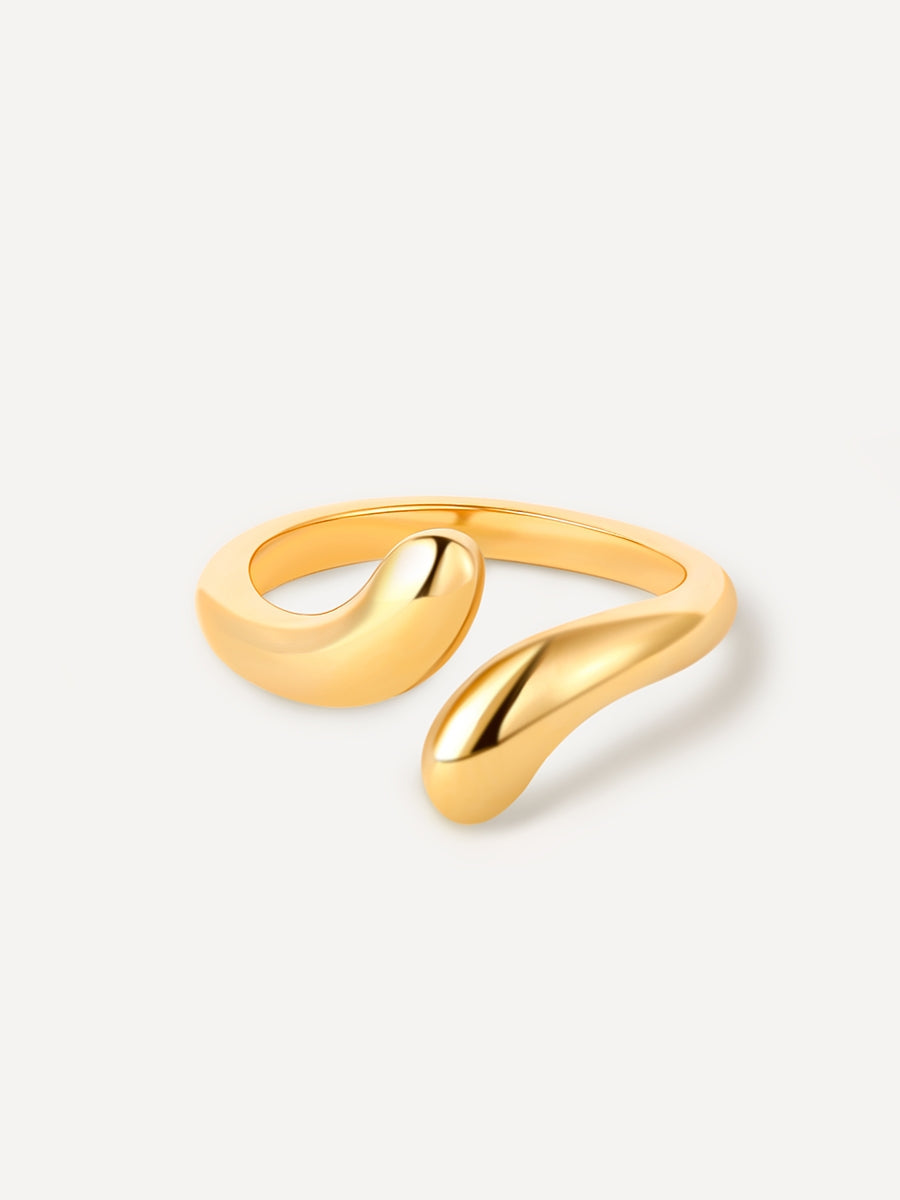 Anillo Elegante Bañado en Oro