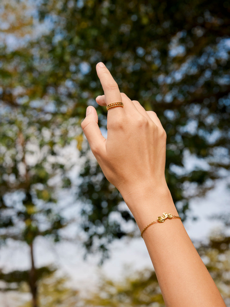 Anillo con Piedra Central Grande