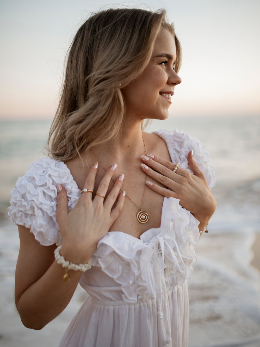 Anillo con Perla Central