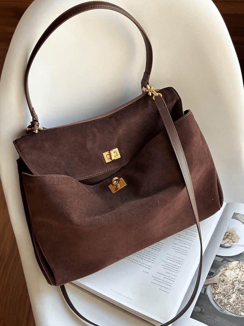 Clara | Bolso de Ante Dorado Mujer