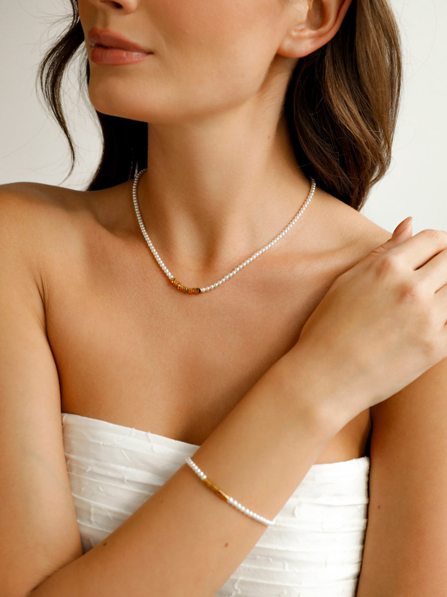 Collar de Perlas Irregulares