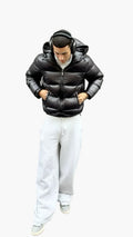 Chaqueta de Plumas Acolchada con Capucha para Hombre