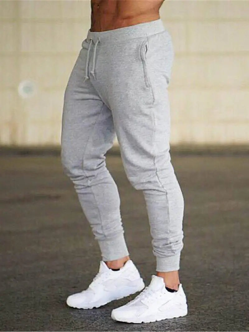 Pantalón de Chándal Slim Fit Cintura Elástica con Cordón para Hombre