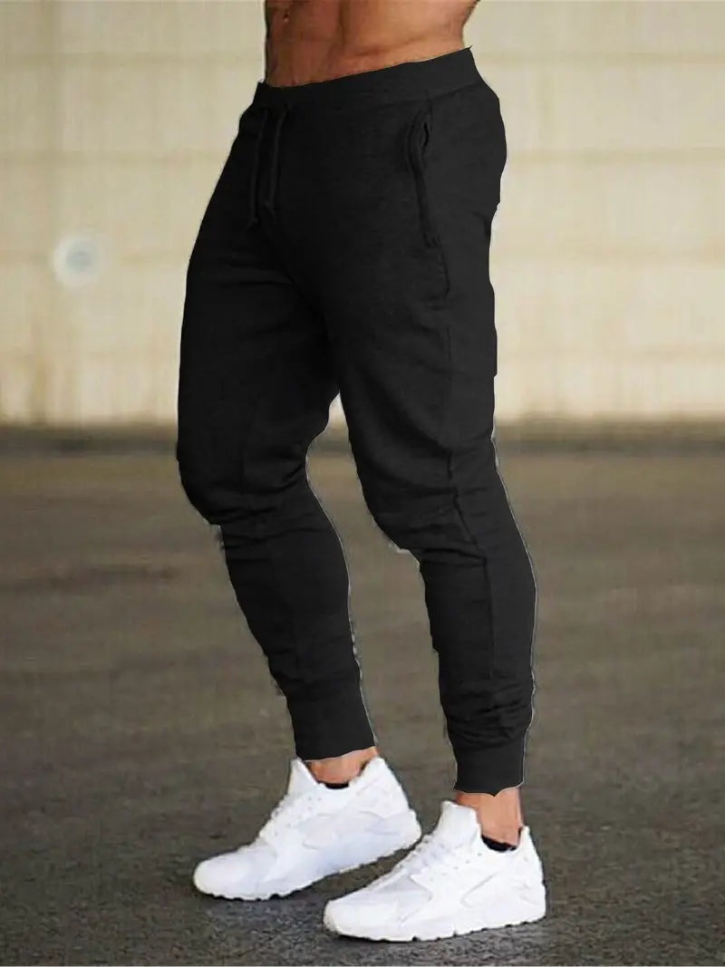 Pantalón de Chándal Slim Fit Cintura Elástica con Cordón para Hombre