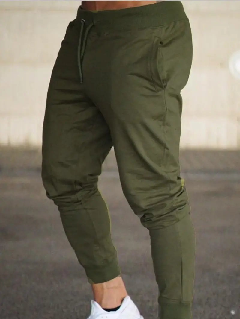 Pantalón de Chándal Slim Fit Cintura Elástica con Cordón para Hombre