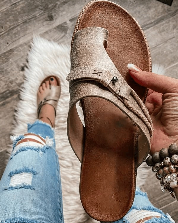 Sandalias Planas con Hebilla Estilo Birkenstock para Mujer