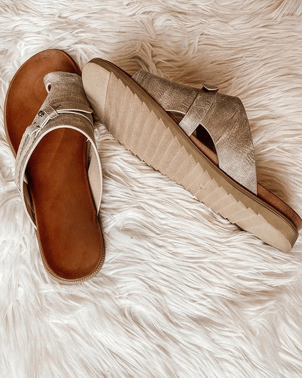 Sandalias Planas con Hebilla Estilo Birkenstock para Mujer