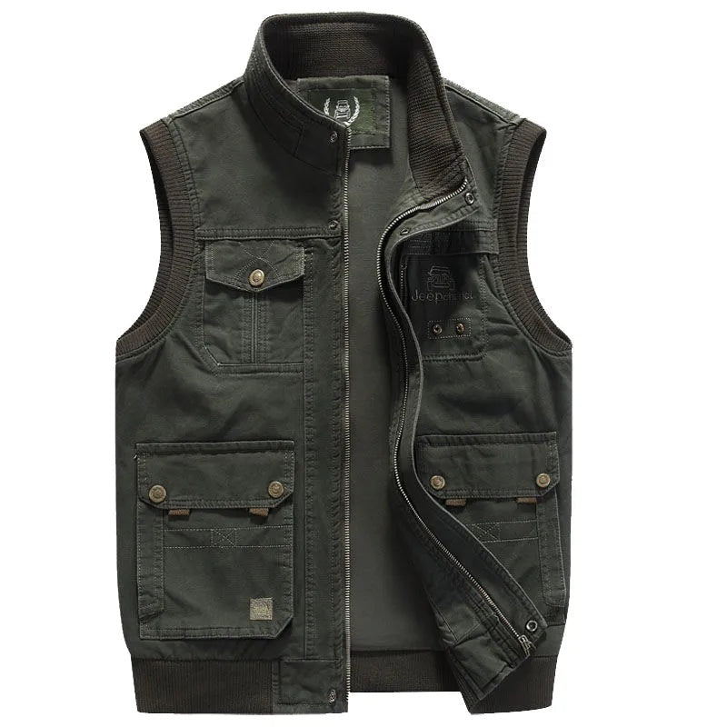 Nico | Chaleco Militar Multibolsillos Hombre Cremallera