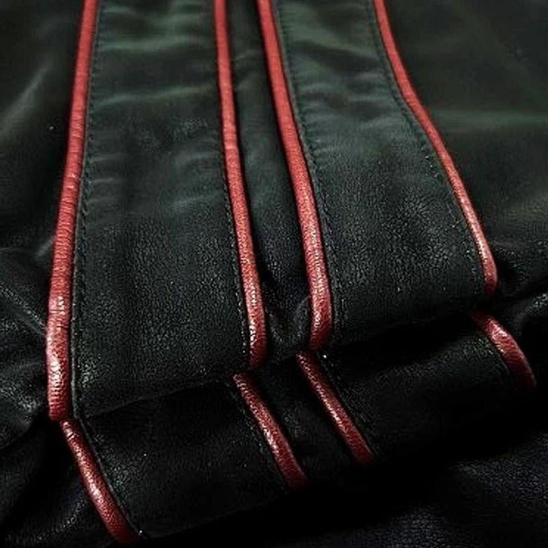 Chaqueta de Moto de Polipiel con Forro Interior para Hombre