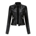 Chaqueta Motera de Polipiel Entallada para Mujer