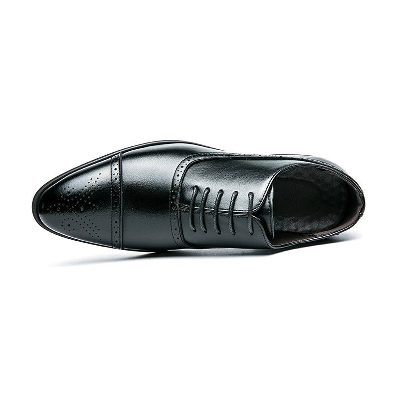 Álvaro | Zapatos Oxford Brogue de Cuero con Suela Roja para Hombre