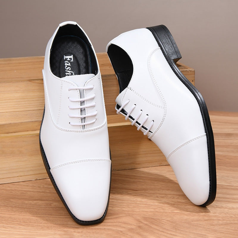 Álvaro | Zapatos Oxford de Cuero con Cordones y Punta Cuadrada para Hombre