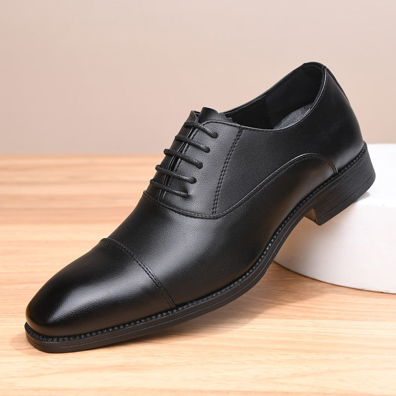 Álvaro | Zapatos Oxford de Cuero con Cordones y Punta Cuadrada para Hombre