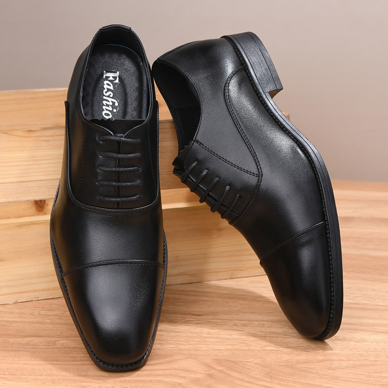 Álvaro | Zapatos Oxford de Cuero con Cordones y Punta Cuadrada para Hombre