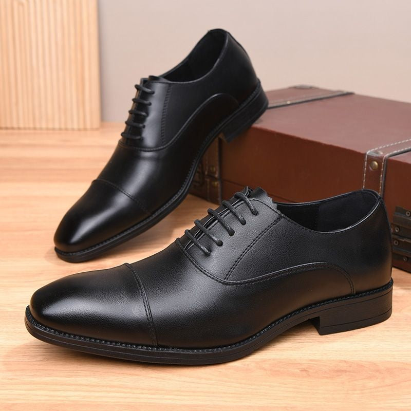 Álvaro | Zapatos Oxford de Cuero con Cordones y Punta Cuadrada para Hombre
