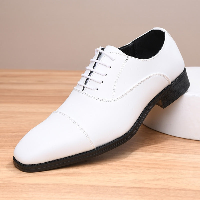 Álvaro | Zapatos Oxford de Cuero con Cordones y Punta Cuadrada para Hombre