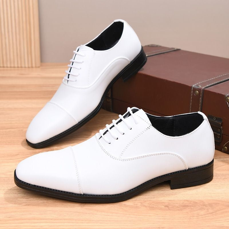 Álvaro | Zapatos Oxford de Cuero con Cordones y Punta Cuadrada para Hombre