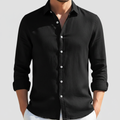 Lino Abierto | Camisa de Lino Hombre de Manga Larga con Cuello Abierto