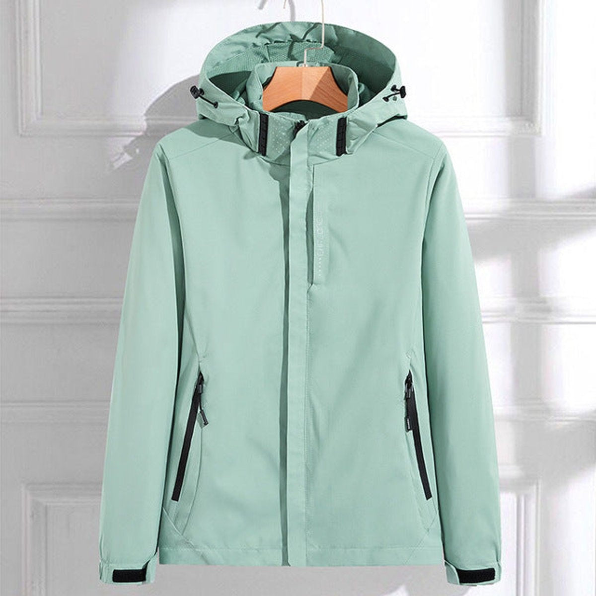 Chaqueta Impermeable con Capucha Cortavientos para Mujer