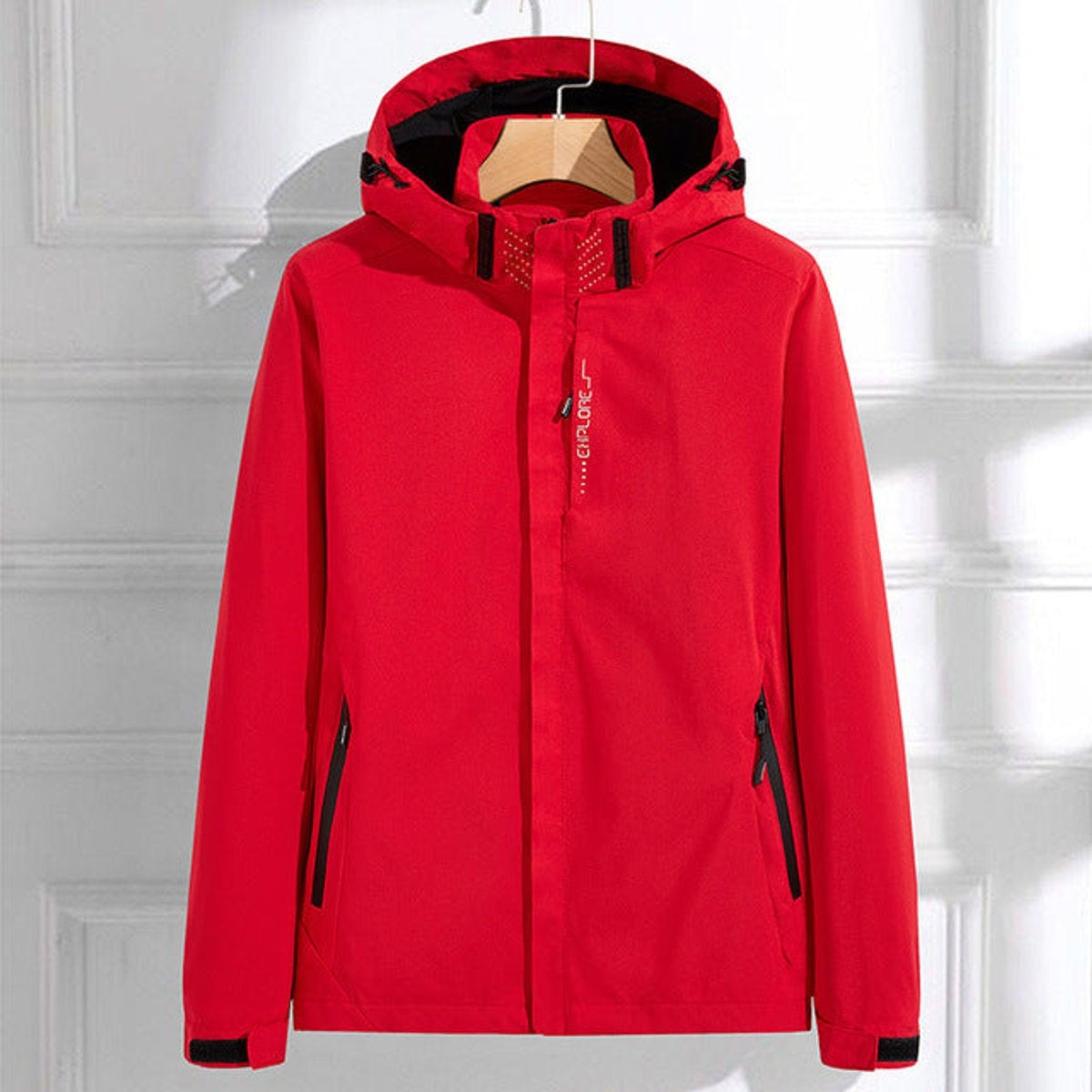 Chaqueta Impermeable con Capucha Cortavientos para Mujer