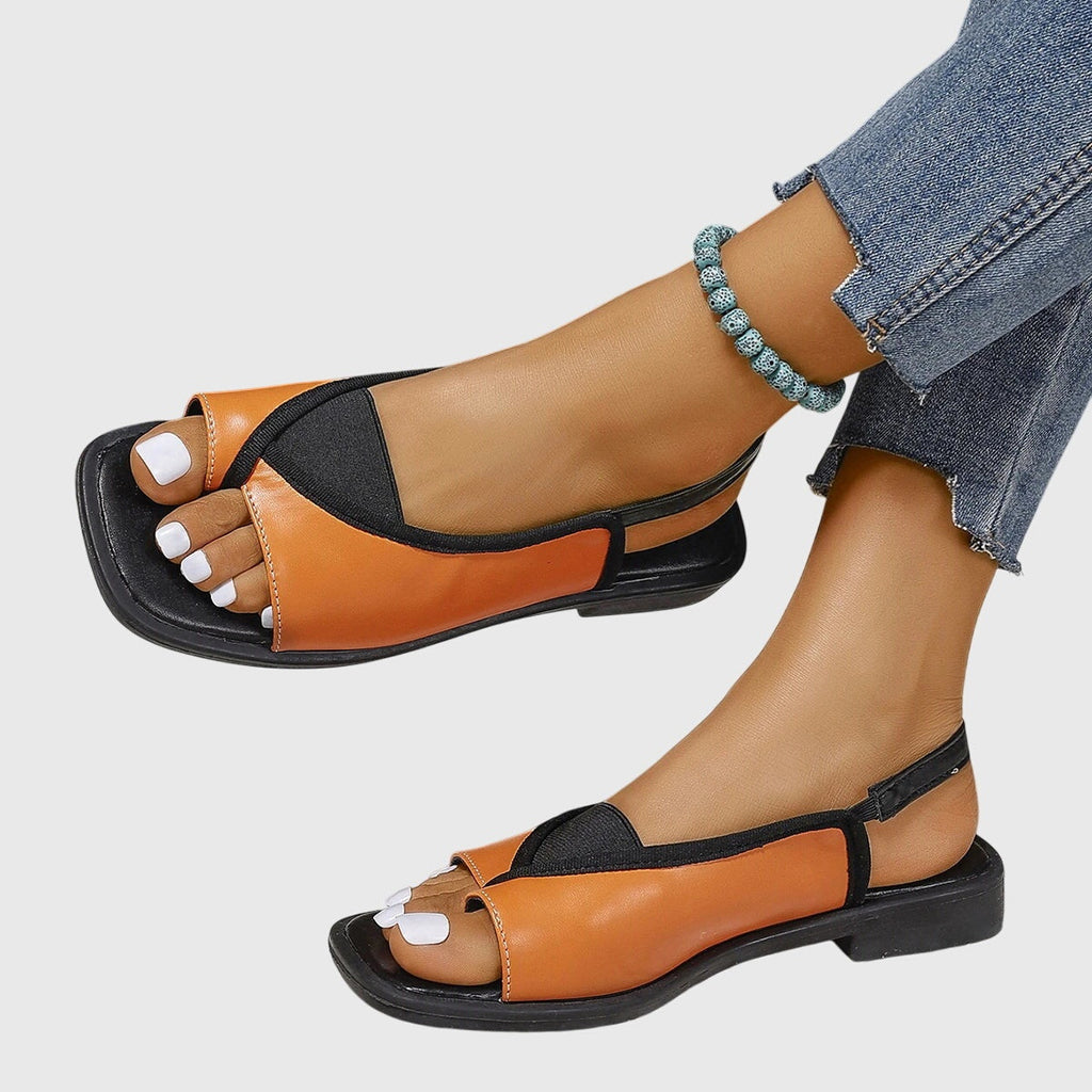 Sandalias Planas Slingback de Punta Cuadrada para Mujer