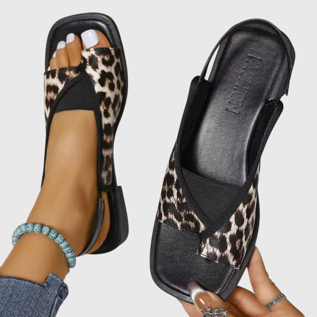 Sandalias Planas Slingback de Punta Cuadrada para Mujer