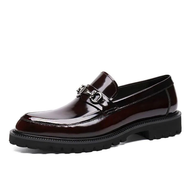 Andrés | Mocasines de Cuero con Hebilla y Suela Track para Hombre