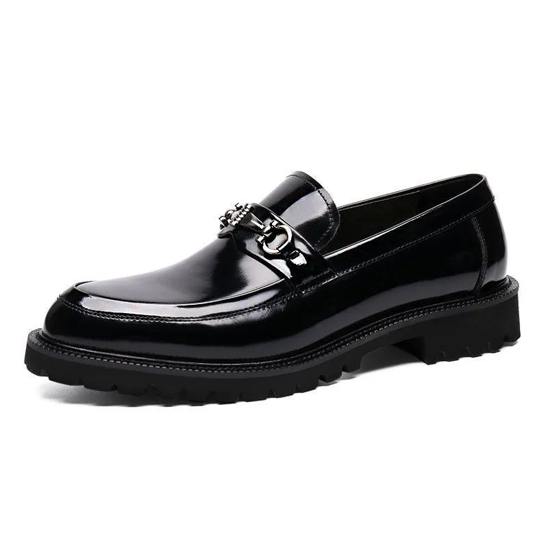 Andrés | Mocasines de Cuero con Hebilla y Suela Track para Hombre