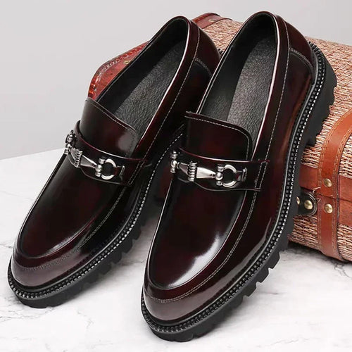 Andrés | Mocasines de Cuero con Hebilla y Suela Track para Hombre