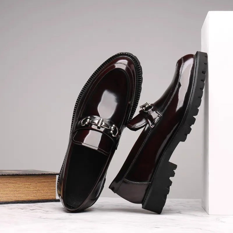 Andrés | Mocasines de Cuero con Hebilla y Suela Track para Hombre