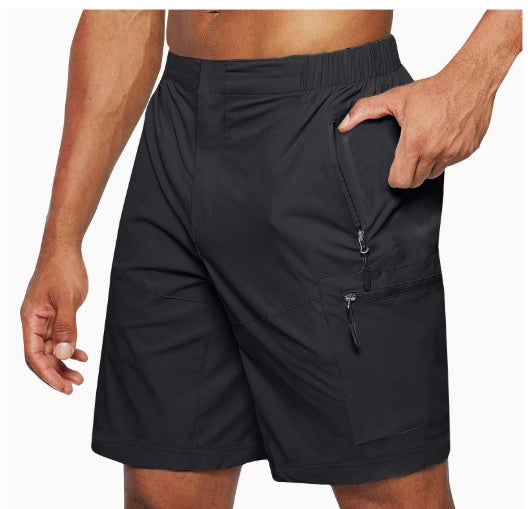 Pantalón Corto Deportivo con Bolsillos de Cremallera para Hombre