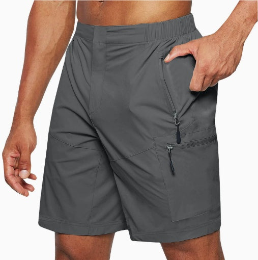 Pantalón Corto Deportivo con Bolsillos de Cremallera para Hombre