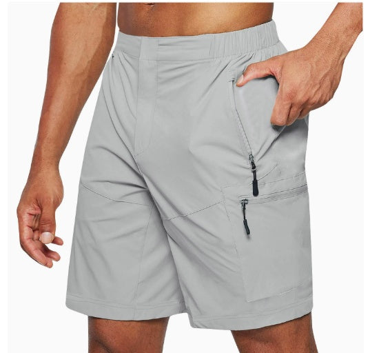 Pantalón Corto Deportivo con Bolsillos de Cremallera para Hombre