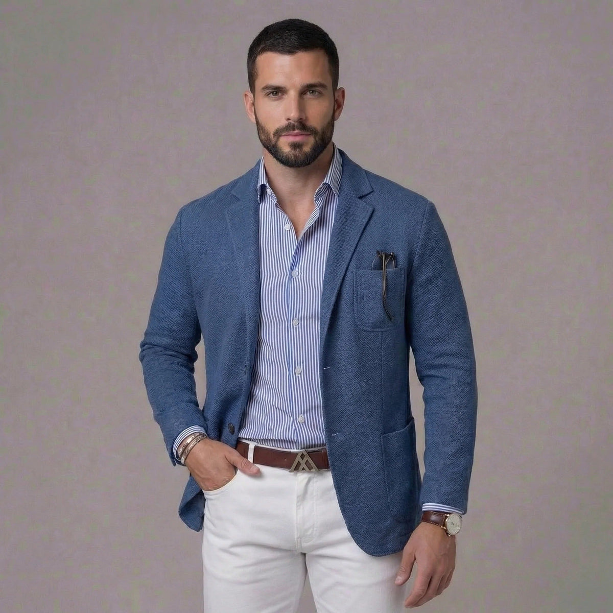 Blazer Arnau de Lino para Hombre – Americana Ligera sin Estructura