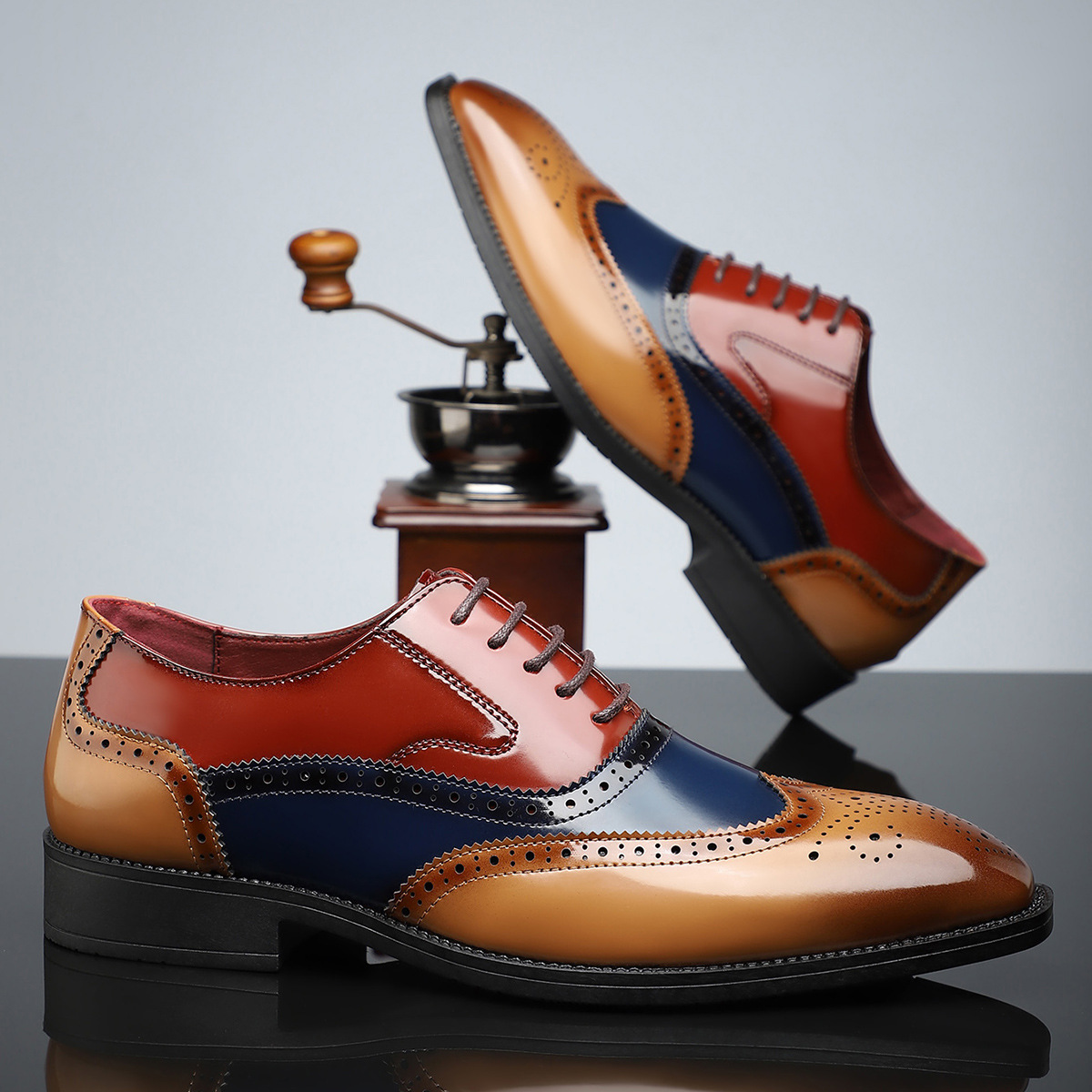 Arnau | Zapatos Brogue de Cuero Estilo Blucher Wingtip para Hombre