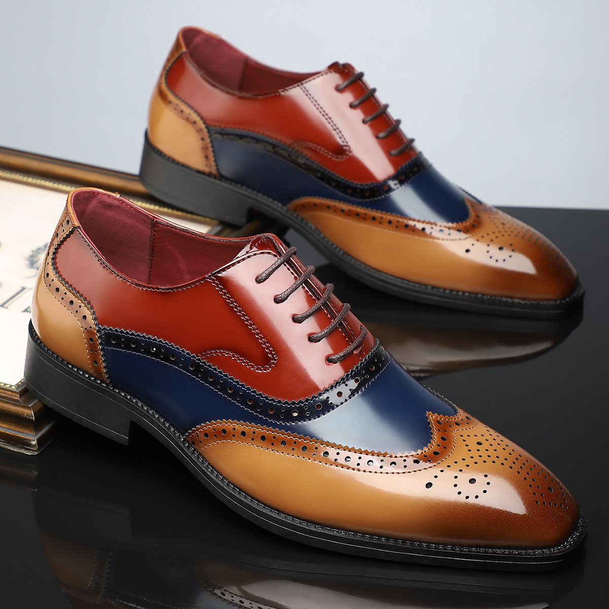 Arnau | Zapatos Brogue de Cuero Estilo Blucher Wingtip para Hombre