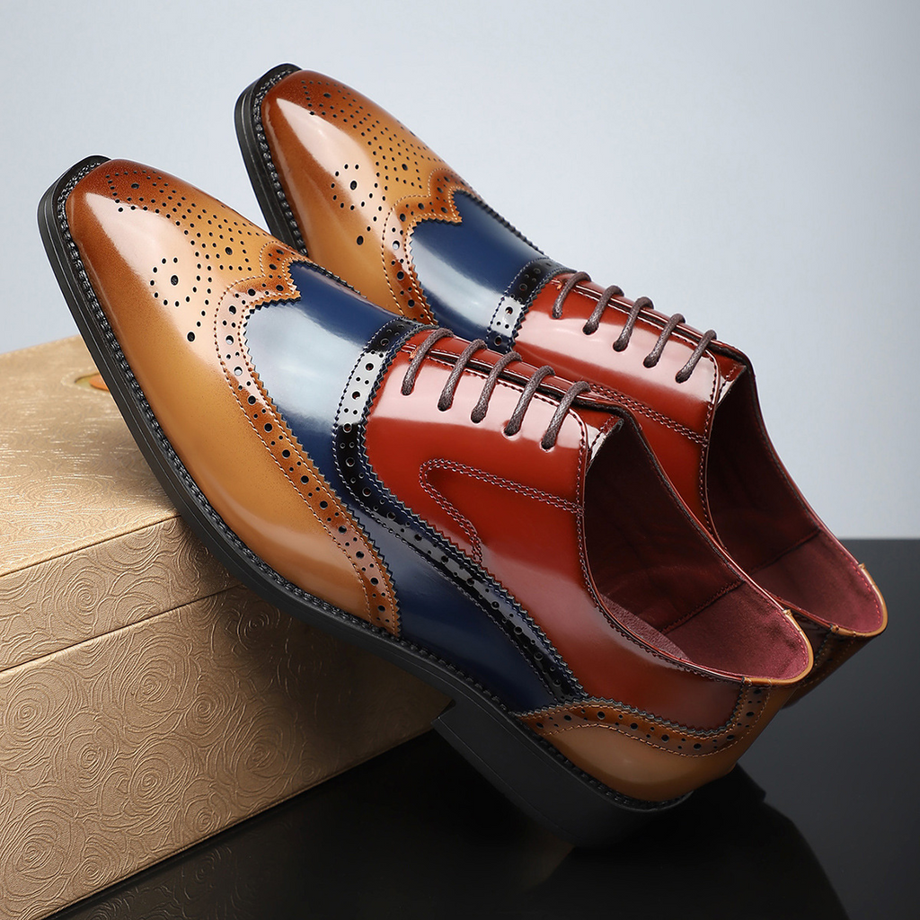 Arnau | Zapatos Brogue de Cuero Estilo Blucher Wingtip para Hombre